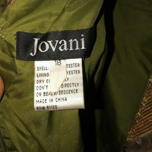 Jovani Olive Green + Gold Cocktail/Prom/S.O. Dress